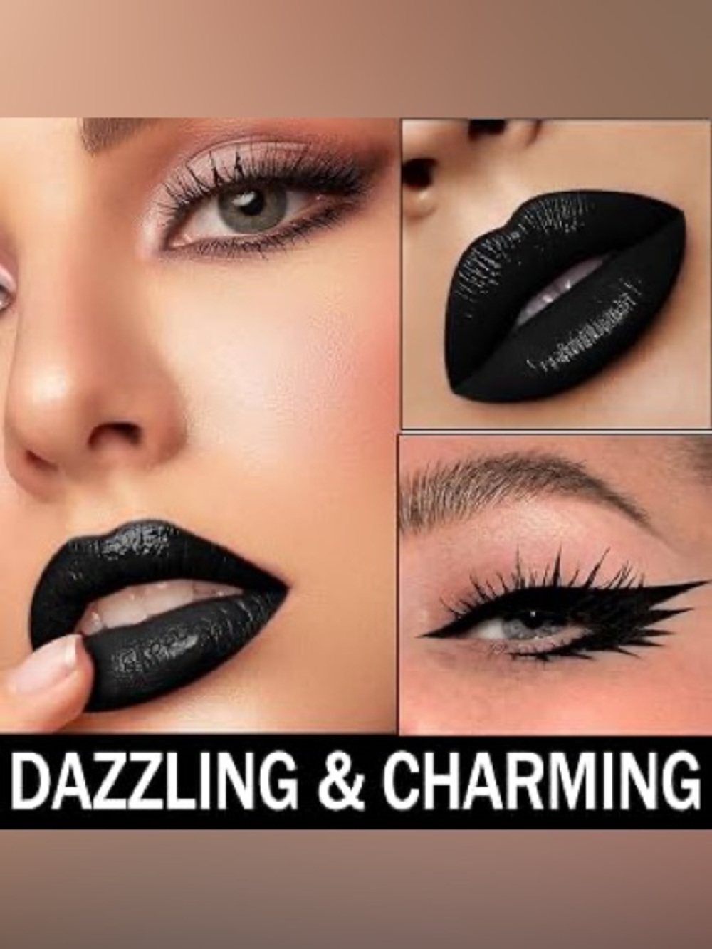Fierce effects argan oil lipstick - black tie goth Halloween lips makeup